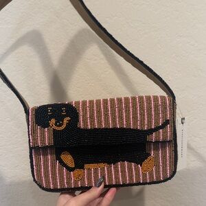 Anthropologie Dachshund Fiona Beaded Bag